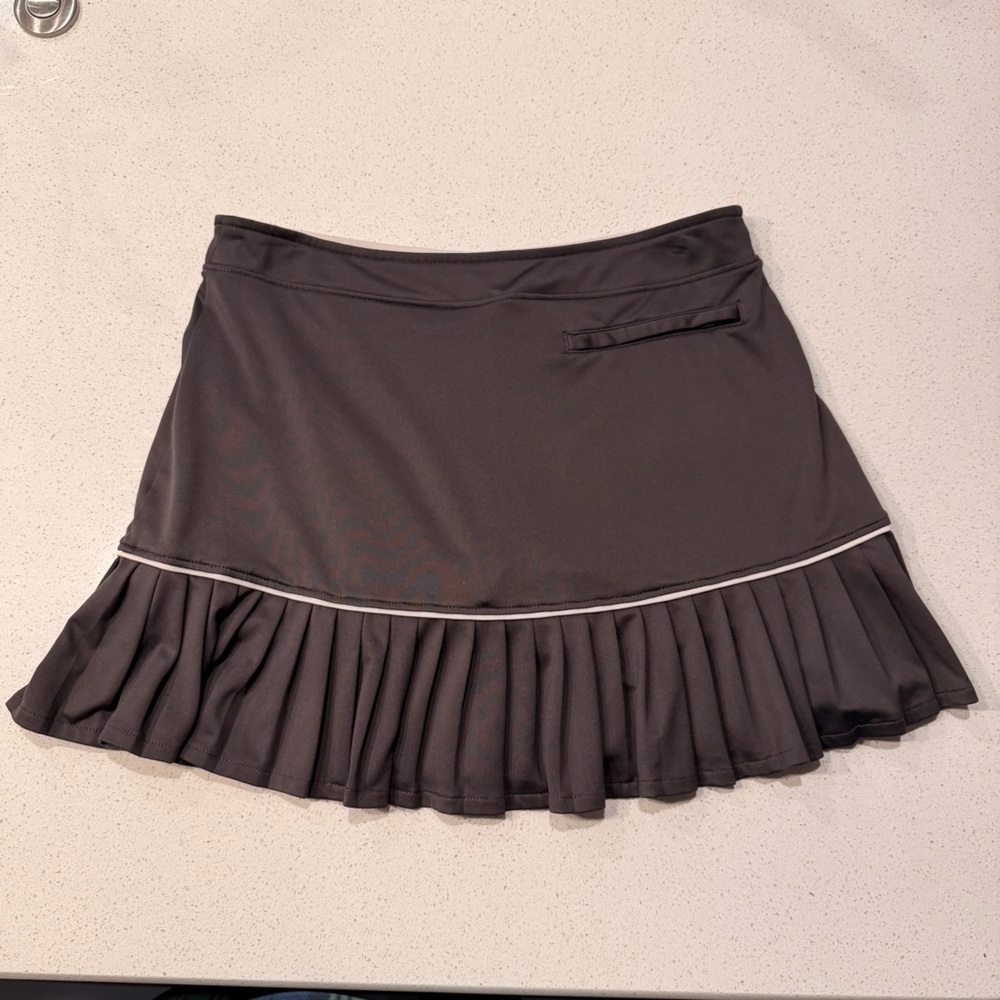 Slazenger Dark Academia Skort Womens Small Gray Pleated Y2K Revival Skirt Pocket - Picture 4 of 8